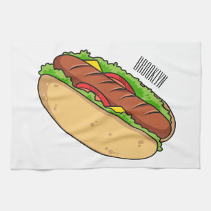 Linge De Cuisine Illustration de Hot dog