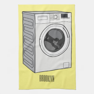 Linge De Cuisine Illustration de la machine à laver