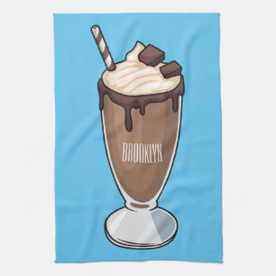 Linge De Cuisine Illustration de milk-shake au chocolat