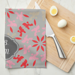 Linge De Cuisine Illustration de motif de caniche personnalisable