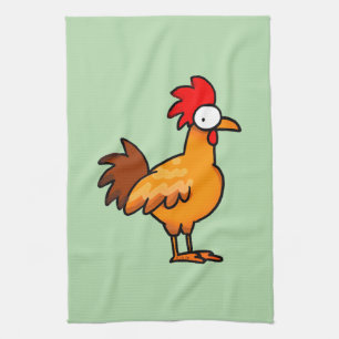 Linge De Cuisine Illustration de poulet de dessin animé drôle