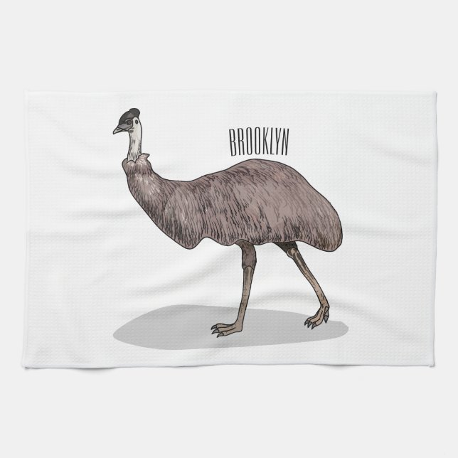 Linge De Cuisine Illustration d'Emu bird (Horizontal)