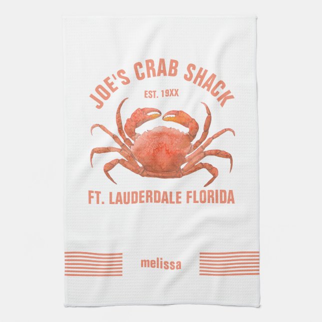 Linge De Cuisine Illustration des aquarelles mignonnes de crabe ora (Vertical)