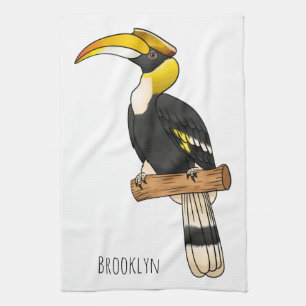 Linge De Cuisine Illustration d'oiseau de grande corneille