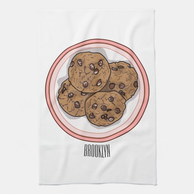 Linge De Cuisine Illustration du cookie de puce à chocolat (Vertical)