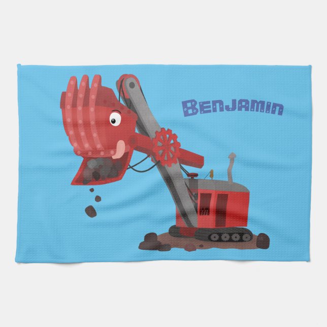 Linge De Cuisine Illustration d'une pelle à vapeur rouge mou (Horizontal)
