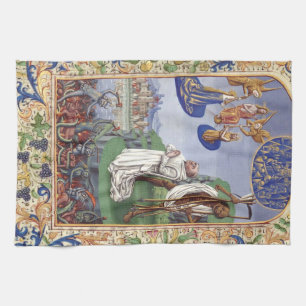 Linge De Cuisine Illustration médiévale de saint Bernard de Clairva