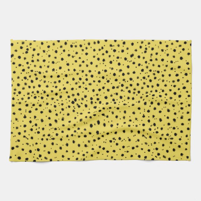 Linge De Cuisine Impression Cheetah en couleur naturelle (Horizontal)