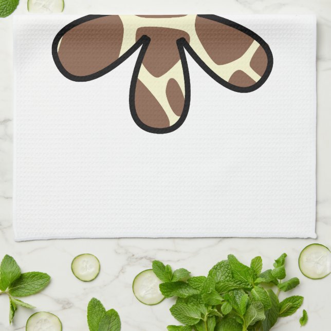 Linge De Cuisine Impression de Giraffe, Giraffe Brown, Poster de an (Plié)