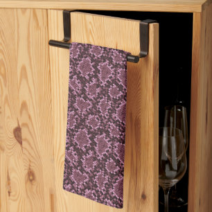 Linge De Cuisine Impression de serpent rose