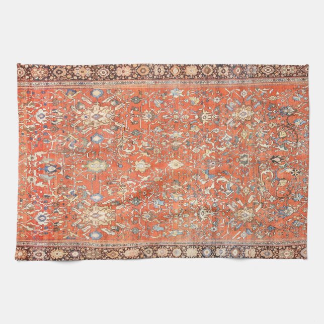 Linge De Cuisine Impression de tapis de soie persan (Horizontal)