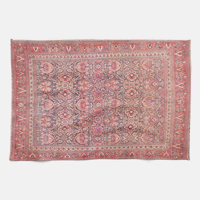 Linge De Cuisine Impression de tapis de soie persan (Horizontal)