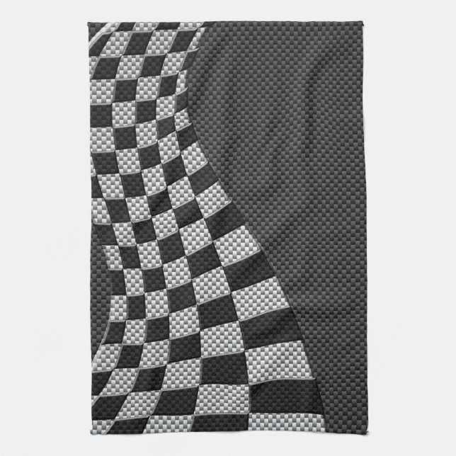 Linge De Cuisine Impression d'un drapeau à drapeau de course en fib (Vertical)
