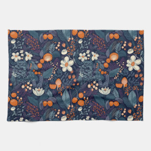 Linge De Cuisine Impression florale scandinave