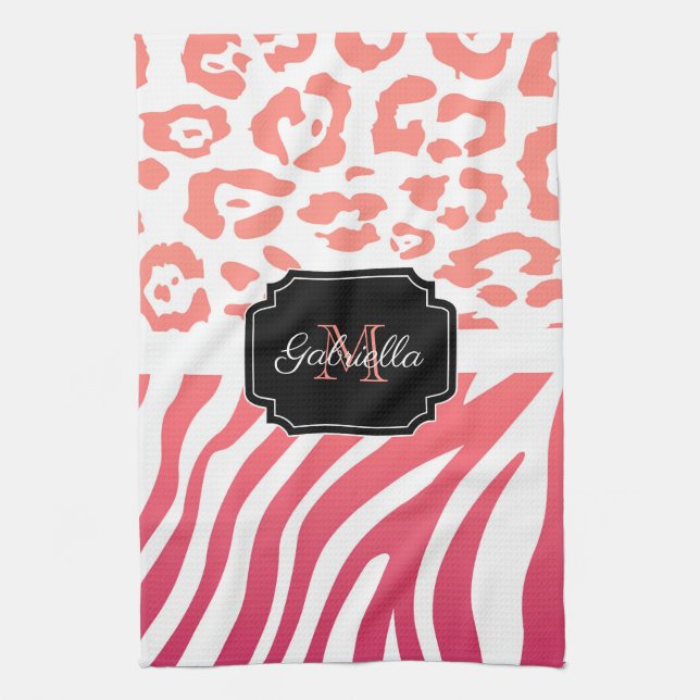 Linge De Cuisine Impression Lepard / Impression Zebra (Vertical)