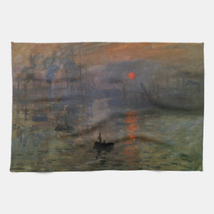 Linge De Cuisine Impression Sunrise de Claude Monet, Art Vintage