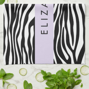 Linge De Cuisine Impression Zèbre, Grilles, Noir Et Blanc, Votre No