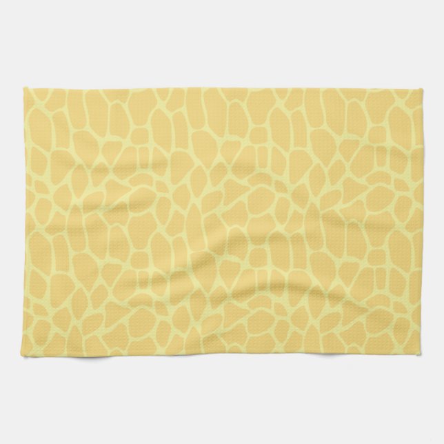 Linge De Cuisine Imprimer Giraffe Jaune (Horizontal)