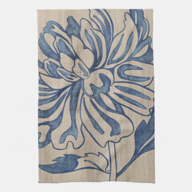 Linge De Cuisine Indigo Mum (Vertical)