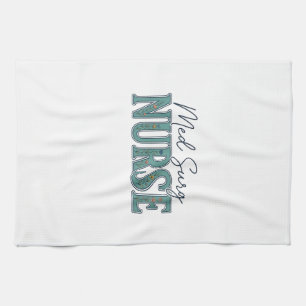 Linge De Cuisine Infirmière en médecine chirurgicale dessin floral 