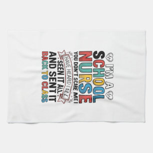 Linge De Cuisine Infirmière scolaire a tout entendu T-shirt drôle p
