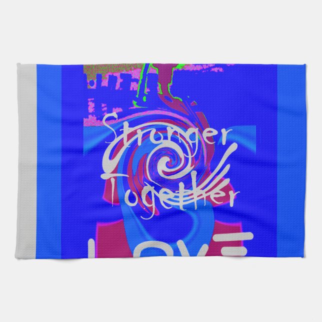Linge De Cuisine Inspiration USA Nous Sommes Forts Ensemble Avec Am (Horizontal)