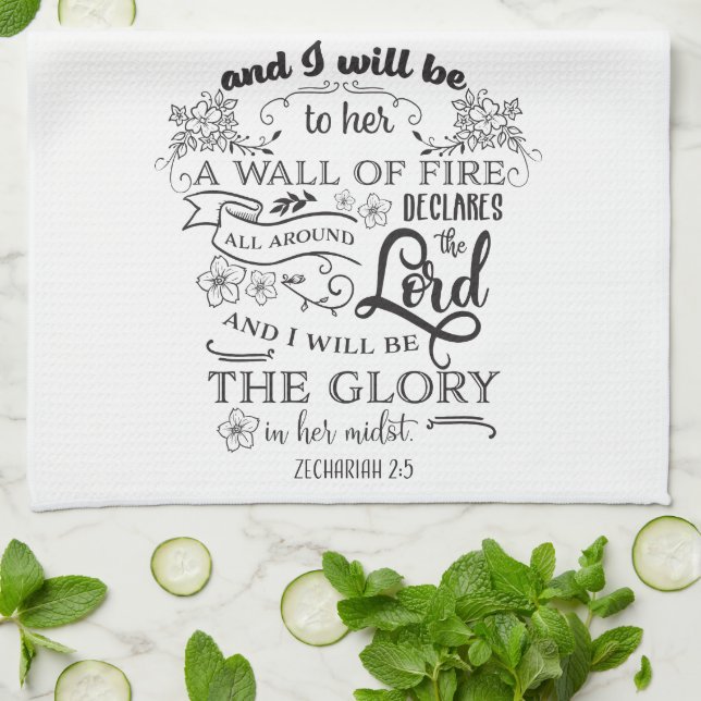 Linge De Cuisine Inspiration Zacharie 2:5 La gloire (Plié)