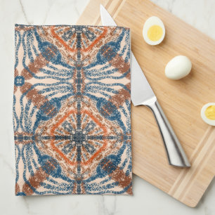 Linge De Cuisine Inspiré par la Turquie : Texturé Marine & Terracot