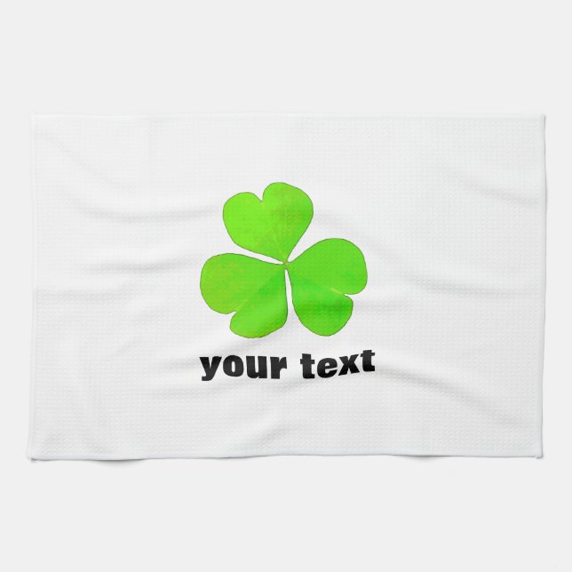 Linge De Cuisine ~Irish Clover~ TOWEL, CUSTOMISEZ-LE ! (Horizontal)