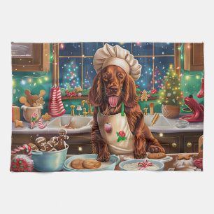 Linge De Cuisine Irish Setter Gâteau de vacances : Noël festif