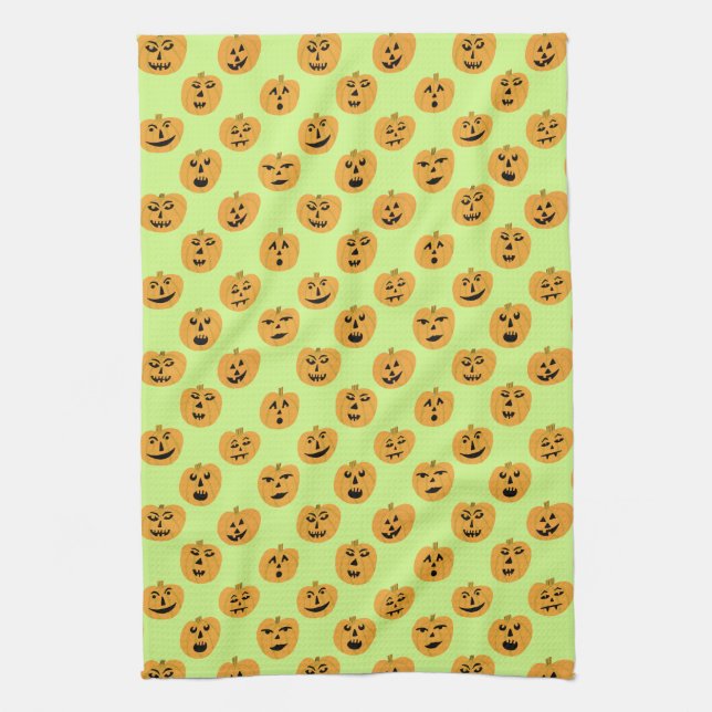 Linge De Cuisine Jack-O-Lanterns CITROUILLE d'Halloween (Vertical)