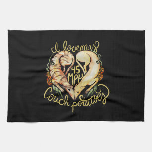 Linge De Cuisine J'aime les greyhounds mignon 45 MPH Couch pommes d