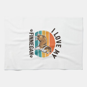 Linge De Cuisine J'aime mon design de t-shirt avec le nom de Finneg