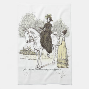 Linge De Cuisine Jane on Horseback - Jane Austen Pride & Prejudice