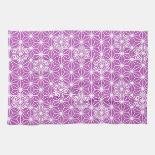 Linge De Cuisine Japonais Asanoha motif - orchidée