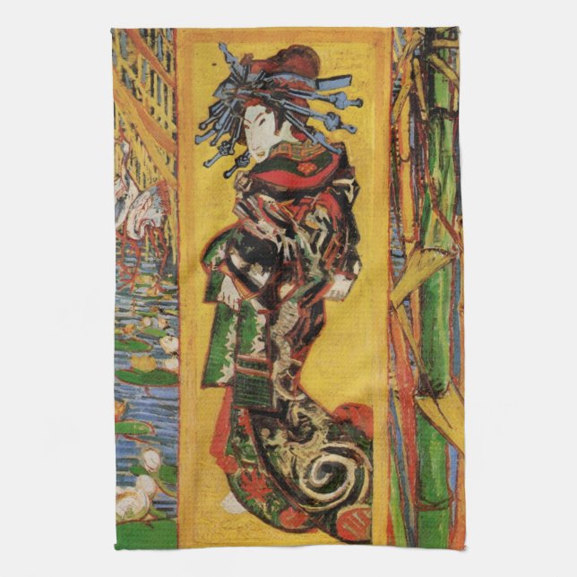 Linge De Cuisine Japonais Courtesan Oiran par Vincent van Gogh (Vertical)