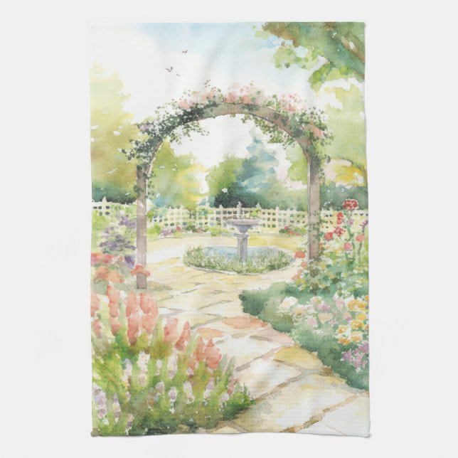 Linge De Cuisine Jardin anglais (Vertical)