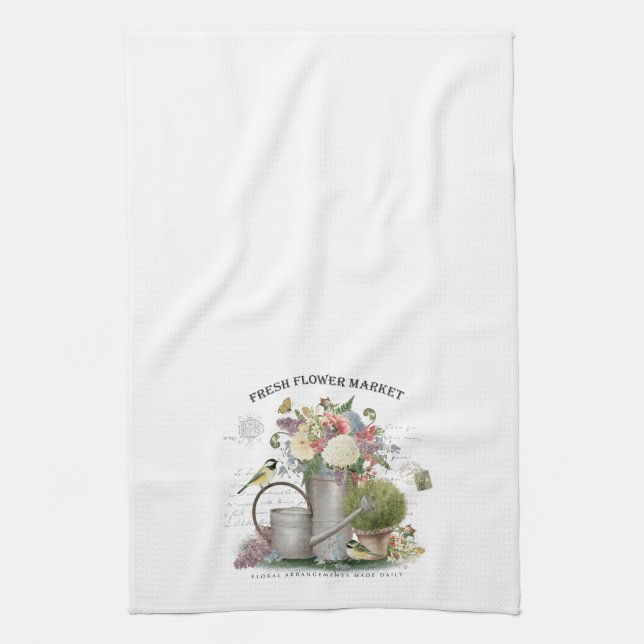 Linge De Cuisine Jardin fleuri Vintage (Vertical)
