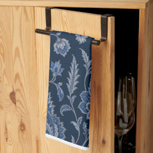 Linge De Cuisine Jardin Persan de Minuit Luxe Bleu Nuit