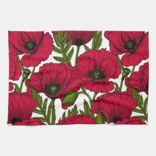Linge De Cuisine Jardin Red Poppy 2