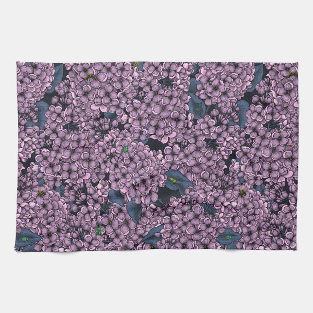 Linge De Cuisine Jardin Violet Lilac (Horizontal)