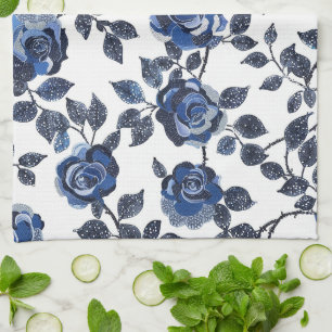 Linge De Cuisine Jardins Floraux Bleus