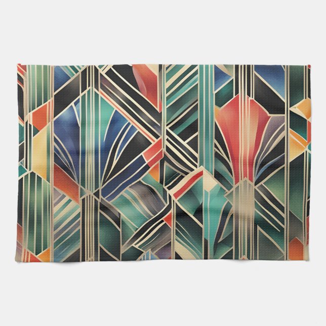 Linge De Cuisine Jazzy géométrique élégant classique Boho géométriq (Horizontal)
