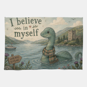 Linge De Cuisine Je crois en moi-même Loch Ness Monster fantaisiste