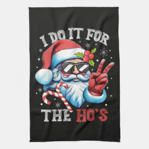 Linge De Cuisine Je le fais pour les Ho's Funny Christmas Santa