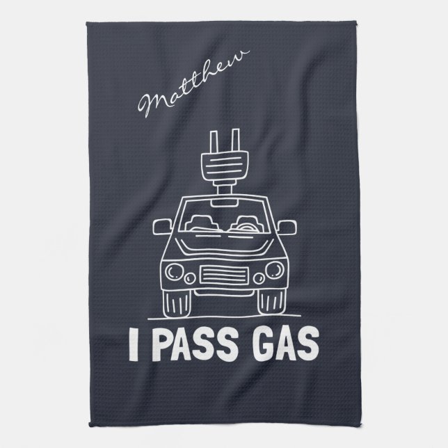 Linge De Cuisine Je passe Gag de voiture électrique gaz Eco (Vertical)