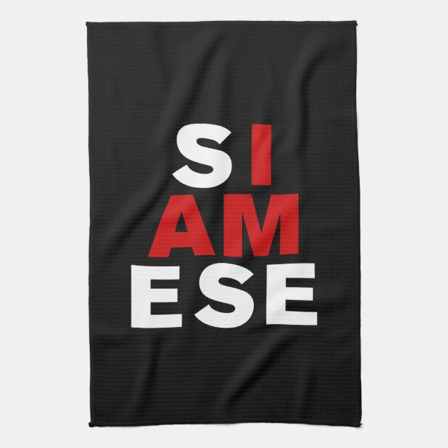 LINGE DE CUISINE JE SUIS SIAMESE (Vertical)