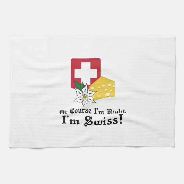 Linge De Cuisine Je suis suisse ! (Horizontal)