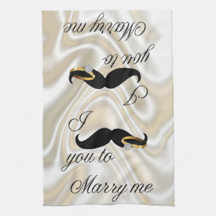 Linge De Cuisine Je te moustache - pour m'épouser