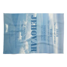 Jehova Jireh Shalom Rapha Blu Ciel Clouds blancs